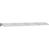 vidaXL Overkapping voor deur, grijs en transparant, 400x75 cm, polycarbonaat