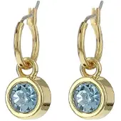 Biba 80313 Oorhangers goud Aquamarine