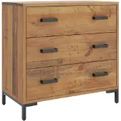 vidaXL Kommode, 75x35x70 cm, massief grenenhout