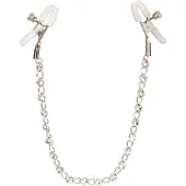 Scala - Crystal Chain Nipple Clamps - Bondage / SM Nipple clamps Zilver