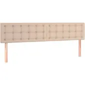 vidaXL Hoofdborden 180x5x78/88 cm kunstleer cappuccinokleurig