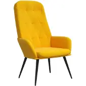 vidaXL Relaxstoel fluweel mosterdgeel