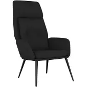 vidaXL Relaxstoel kunstsuède zwart