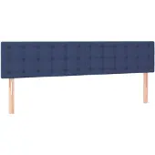 vidaXL Hoofdborden 200x5x78/88 cm stof blauw