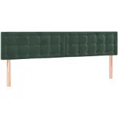 vidaXL Hoofdborden 180x5x78/88 cm fluweel donkergroen
