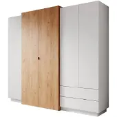 Meubella | Kledingkast wit 230x51x202 Garderobekast