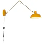 QAZQA Smart wandlamp geel met brons incl. Wifi P45 - Milou
