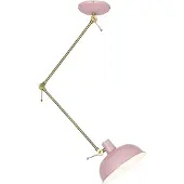 QAZQA Retro plafondlamp roze met brons - Milou