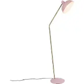 QAZQA Retro vloerlamp roze met brons - Milou