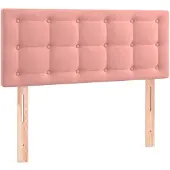 vidaXL Hoofdbord 100x5x78/88 cm fluweel roze