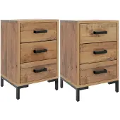 vidaXL Nachtkastjes 2 st 40x30x55 cm massief grenenhout