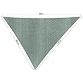 Shadow Comfort driehoek 4x4,5x5m Country Blue met Bevestigingsset