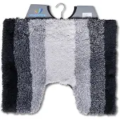 Wicotex toiletmat regenboog zwart grijs 50x60cm