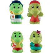 Klorofil De Familie "Croco" Speelset - Speelfiguren set - Poppetjes familie - Kinder Speelgoed - Aldo, Odile, Alie en Wally - Vanaf 18 maanden - 4-Delig