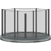 Akrobat Orbit Inground Trampoline 244 Antraciet, incl. veiligheidsnet
