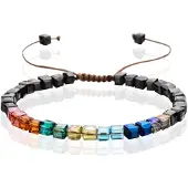 Memphis Bohemia Kralen Armband - 4mm Kristal Glas Zwart Multi