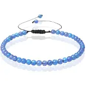 Memphis No.1 Armband - 4mm Agate Blue