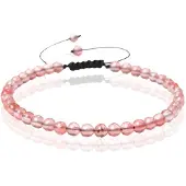 Memphis No.1 Armband - 4mm Red Watermelon Quartz