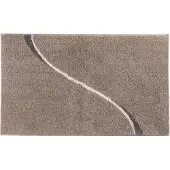 Casilin Badmat Antislip 70x120cm Carve - Waterabsorberende Badkamermat - Wasbaar en Sneldrogend - Voor Douche en Bad - Hoogpolig - Acryl - Rechthoek - Sand