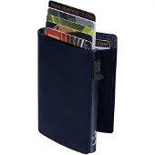 Tony Perotti Furbo Leren RIFD Basic Pasjeshouder met bankbiljetvak (zonder kleingeldvak) - Blauw