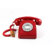 GPO Druktoets retro telefoon rood|Maat: