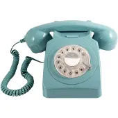 GPO 746ROTARYBLU Telefoon Met Draaischijf Blauw