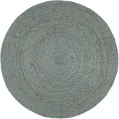 vidaXL Vloerkleed handgemaakt rond 180 cm jute olijfgroen