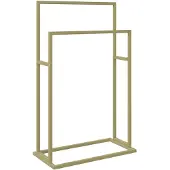 vidaXL Handdoekenrek vrijstaand 48x24x78,5 cm ijzer goudkleurig