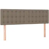 vidaXL Hoofdborden 144x5x78/88 cm stof taupe