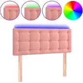 vidaXL Hoofdbord LED 90x5x78/88 cm fluweel roze