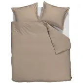 Ambiante Satin Uni dekbedovertrek - Lits-Jumeaux - 240x200/220 cm - Taupe