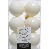 Décoris Kerstballen set | | Ø 6 cm | 12 stuks (Wit)