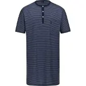 Ammann Pyjama kort ' Jeans Ringel ' blauw / donkerblauw / zwart