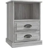 vidaXL Nachtkastje 43x36x60 cm grijs sonoma eikenkleurig