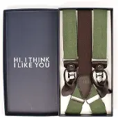 Tresanti | BINK I Linnen bretels | Green | Size One size