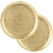 Excellent houseware diner onderborden - 4x - rond - goud - D33 cm - Onderborden