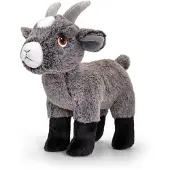 Keel Toys Pluche knuffel dier geit - 25 cm - Knuffelbeesten - Boerderij dieren geiten speelgoed - Knuffel boederijdieren