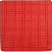 MSV Douche/bad anti-slip mat badkamer - rubber - rood - 54 x 54 cm - Badmatjes