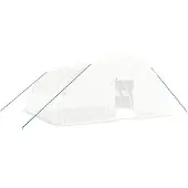 vidaXL Tuinkas met stalen frame 36 m² 6x6x2,85 m wit