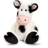 Keel Toys Pluche knuffel dier koe 25 cm - Knuffel boederijdieren