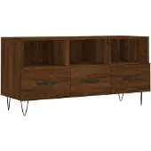 vidaXL Tv-meubel 102x36x50 cm bewerkt hout bruin eikenkleur