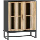 vidaXL Dressoir 60x30x75 cm bewerkt hout zwart