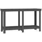 vidaXL Werkbank 140x50x80 cm massief grenenhout grijs