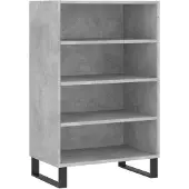 vidaXL Hoge kast 57x35x90 cm bewerkt hout betongrijs