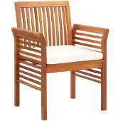 vidaXL Tuinstoelen 8 st met kussens massief acaciahout