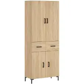 vidaXL Hoge kast 69,5x34x180 cm bewerkt hout sonoma eikenkleurig