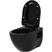 vidaXL Wandtoilet keramiek zwart
