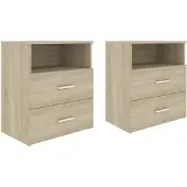 vidaXL Nachtkastjes 2 st 50x32x60 cm sonoma eikenkleurig