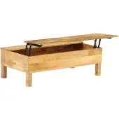 vidaXL Salontafel 110x55x35 cm massief mangohout