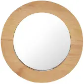 vidaXL Wandspiegel rond 40 cm teakhout